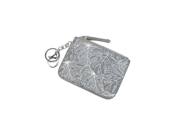 Card Case May Monstera Lines Grey