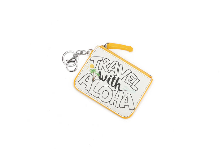 Card Case May Travel With Aloha White