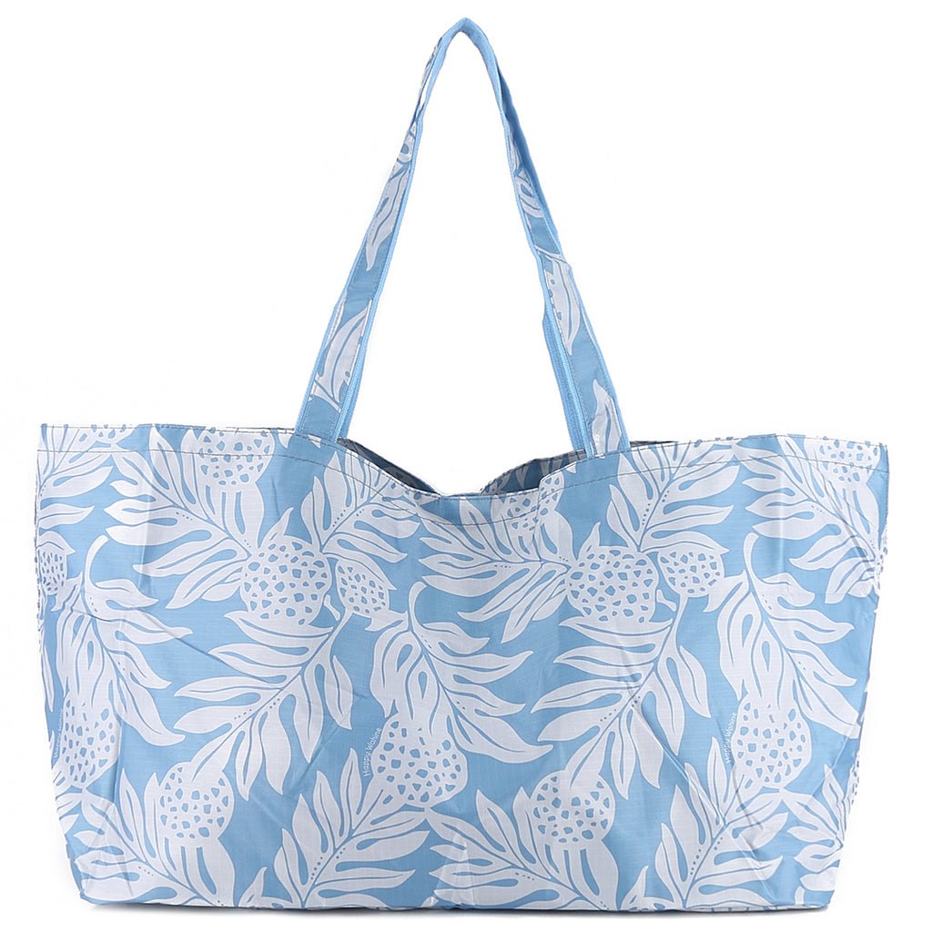 Carry-All Tote Ulu Blue – Happy Wahine