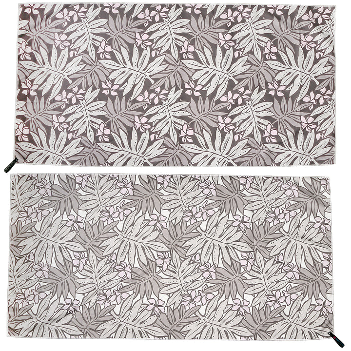 Sand-free Reversible Beach Towel Laua'e Grey Laua'e Dark Grey