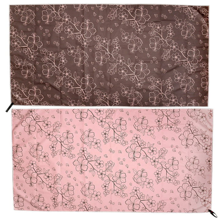 Sand-free Reversible Beach Towel Sakura Grey Sakura Pink