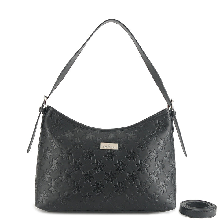 Shoulder Bag Edith Tiare Embossed Black