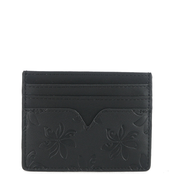 Card Case Meilany Tiare Embossed Black