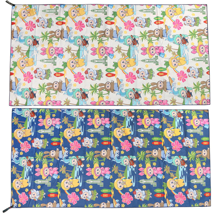 Beach Towel Reversible Local Monster Navy