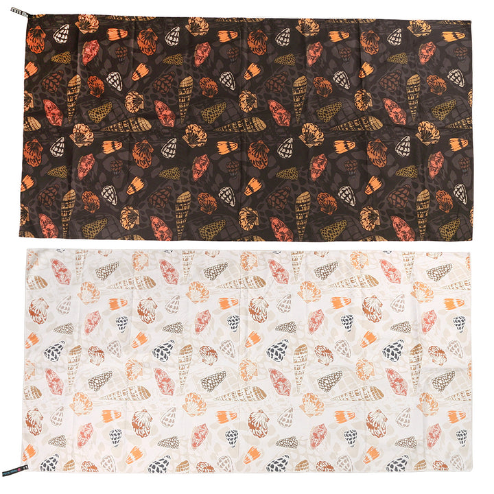 Beach Towel Reversible Cone Shells White