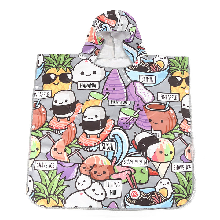 Hooded Beach Towel Kids Craving Hawaii Grey
