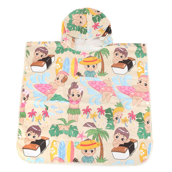 Hooded Beach Towel Kids Angels Beige