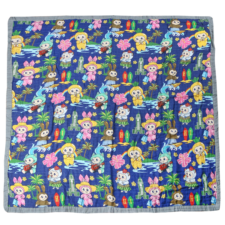 Baby Blanket Aloha Monsters Navy