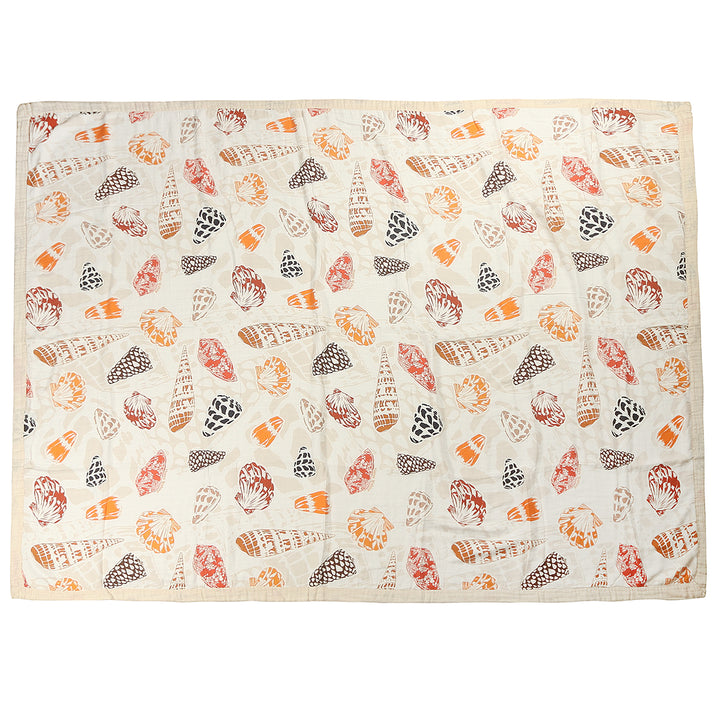 Luxury Bamboo Blanket Cone Shells White