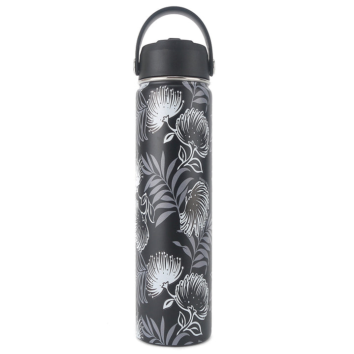Insulated Water Bottle 24oz Lehua Black