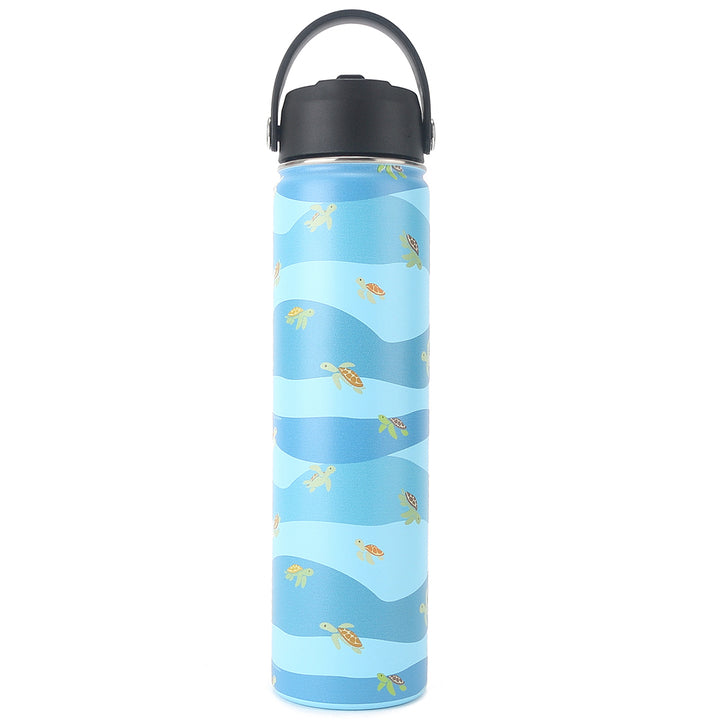 Insulated Water Bottle 24oz Mini Turtle Blue