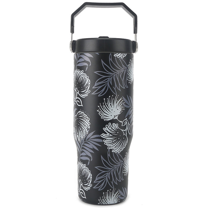 Insulated Water Bottle 30oz Lehua Black
