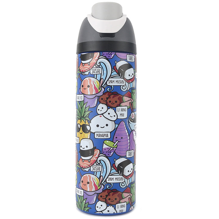 Insulated Water Bottle 24oz Snap Craving Hawaii Blue