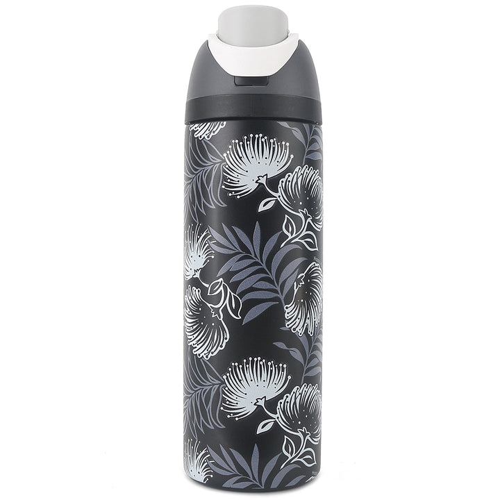 Insulated Water Bottle 24oz Snap Lehua Black