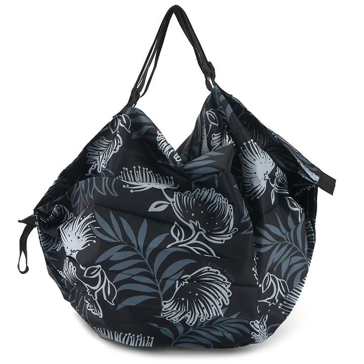 Foldable Bag Jazmine Lehua Black