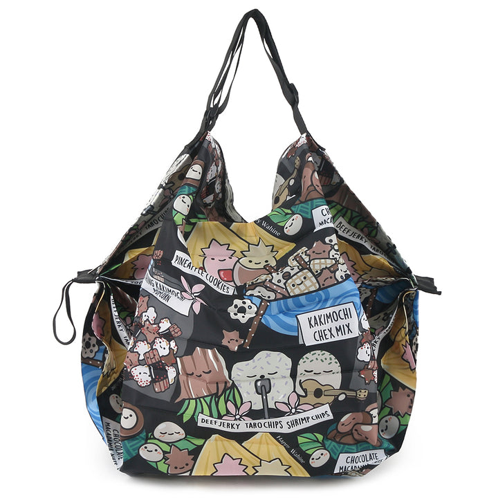 Foldable Bag Jazmine Local Snacks Black