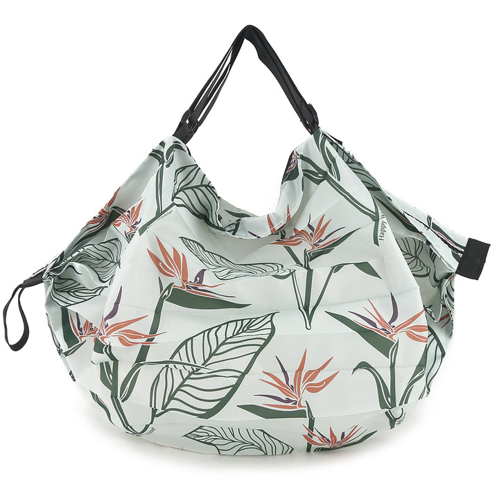 Foldable Bag Jazmine Bird of Paradise Beige