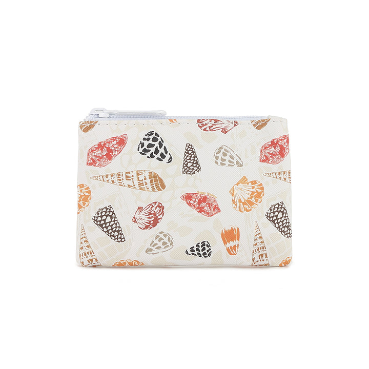 Pouch Zip Small Cone Shells White
