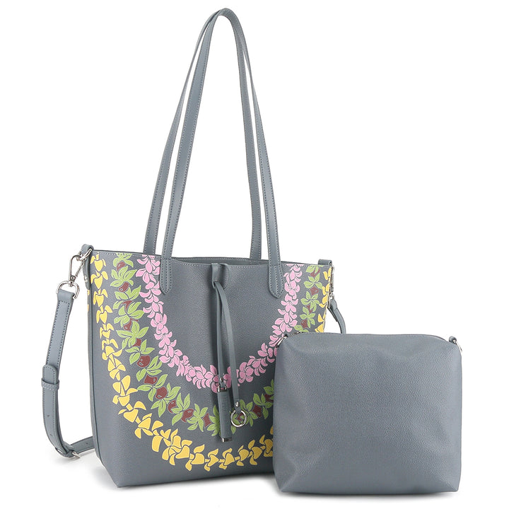 Reversible Tote Nancy Small Lei Grey