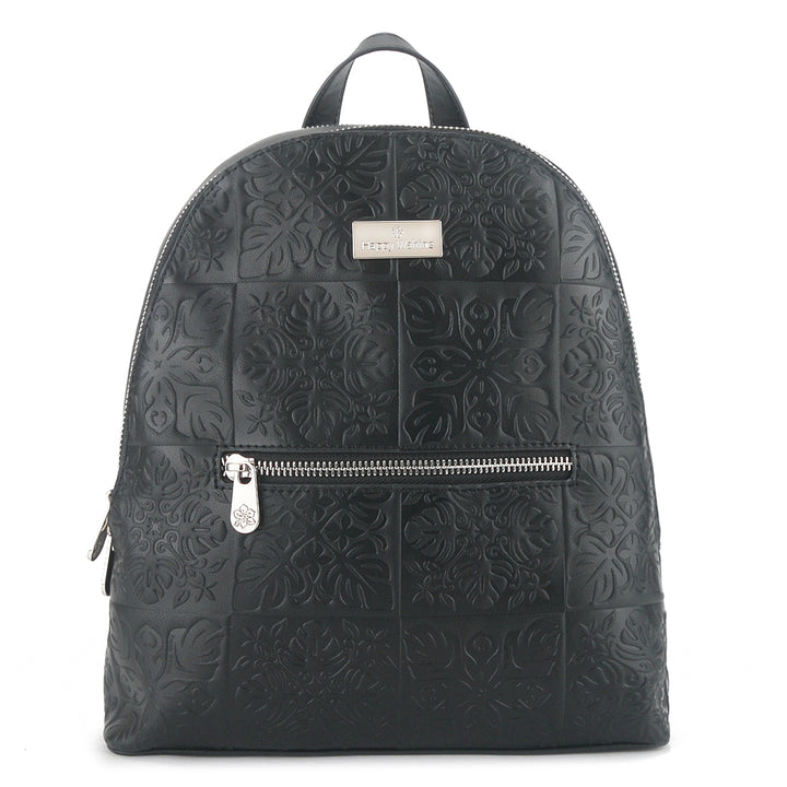 Backpack Tiffany Quilt Black Embossed