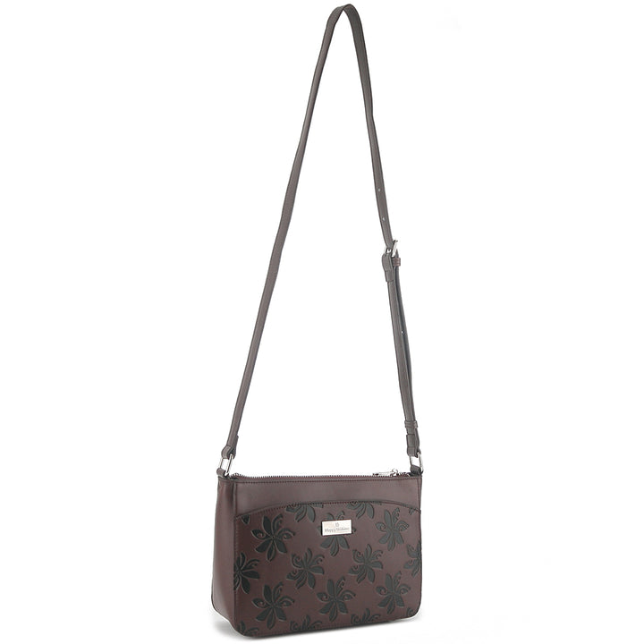 Crossbody Brittney Tiare Brown Embossed