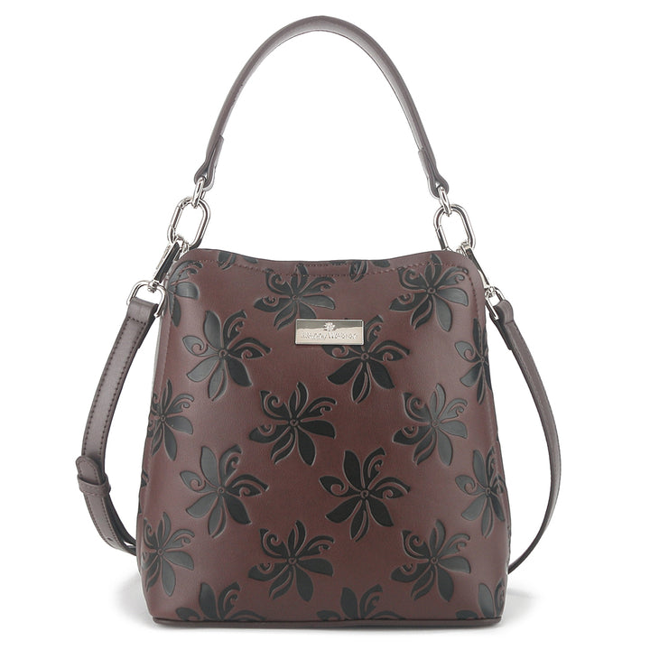 Crossbody Abby Tiare Brown Embossed