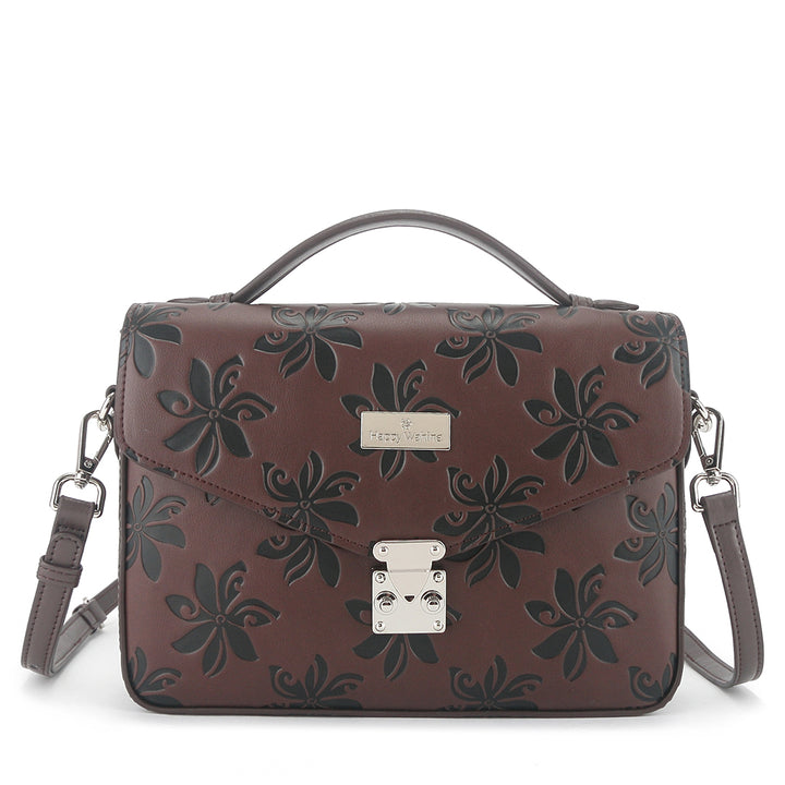 Satchel Alice Tiare Brown Embossed