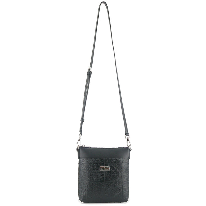 Crossbody Lisa Quilt Black Embossed