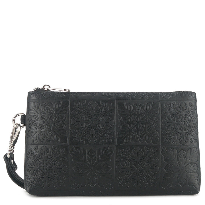 Wristlet Melody Quilt Embossed Black