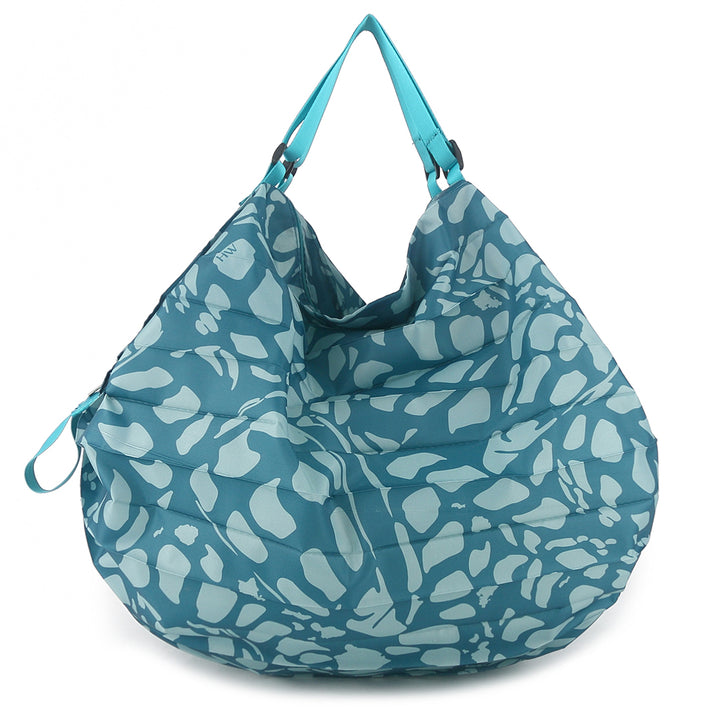 Foldable Bag Jazmine Hebrew Shells Teal