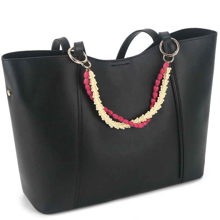 Lei Deco Charm 2 Strand Pikake Pink Crownflower White