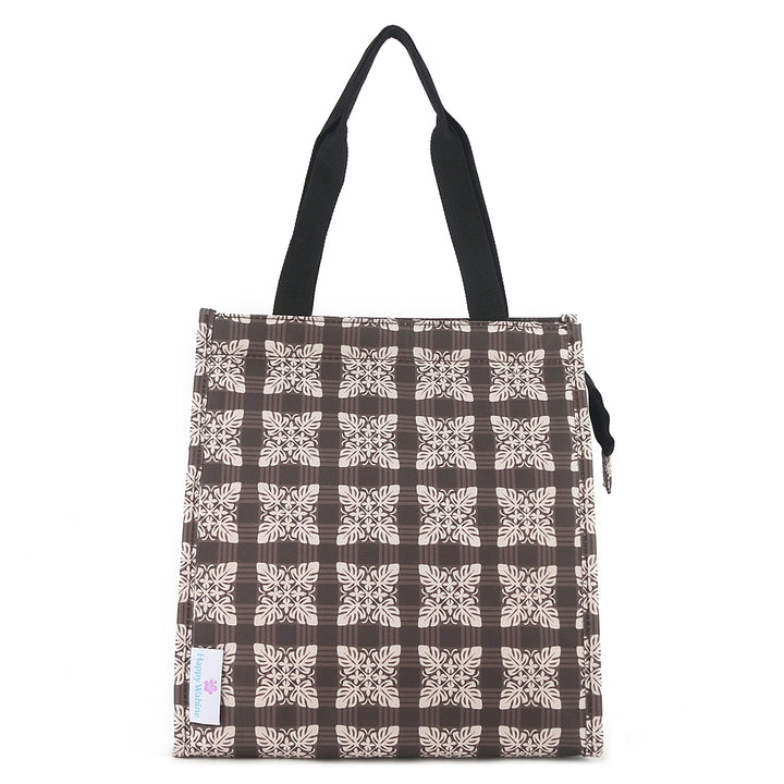 Lunch Tote Insulated Small Quilt Palaka Brown