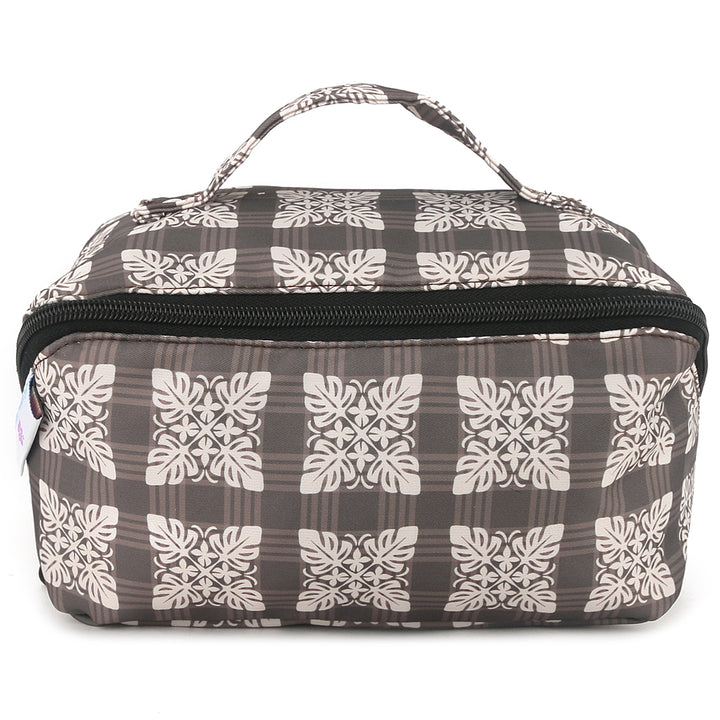 Travel Cosmetic Pouch Quilt Palaka Brown