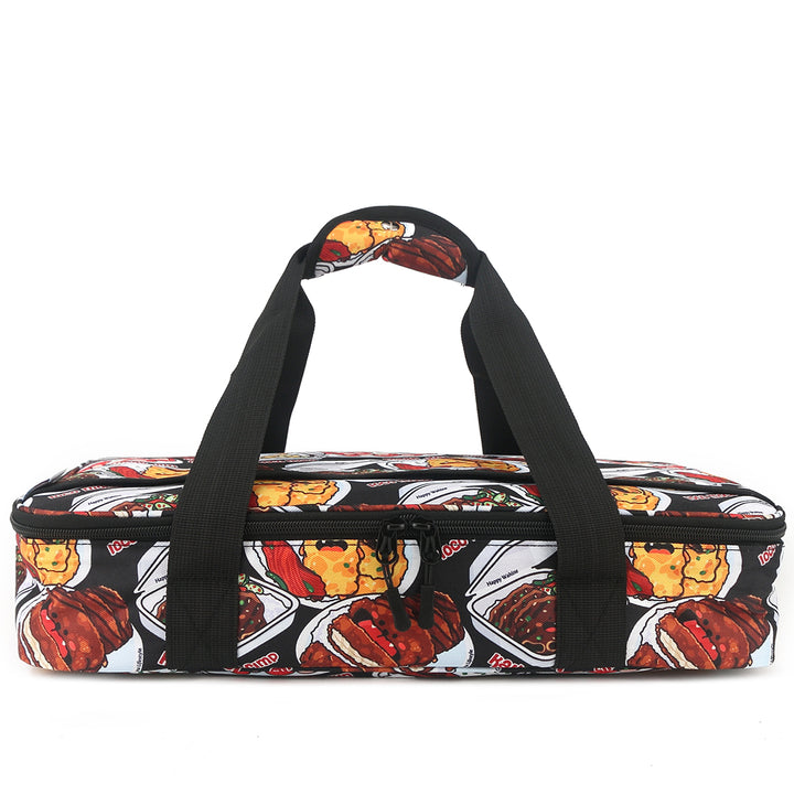 Casserole Insulated Carry Case Plate Lunch Black