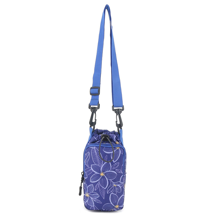 Water Bottle Holder Small Plumeria Blue
