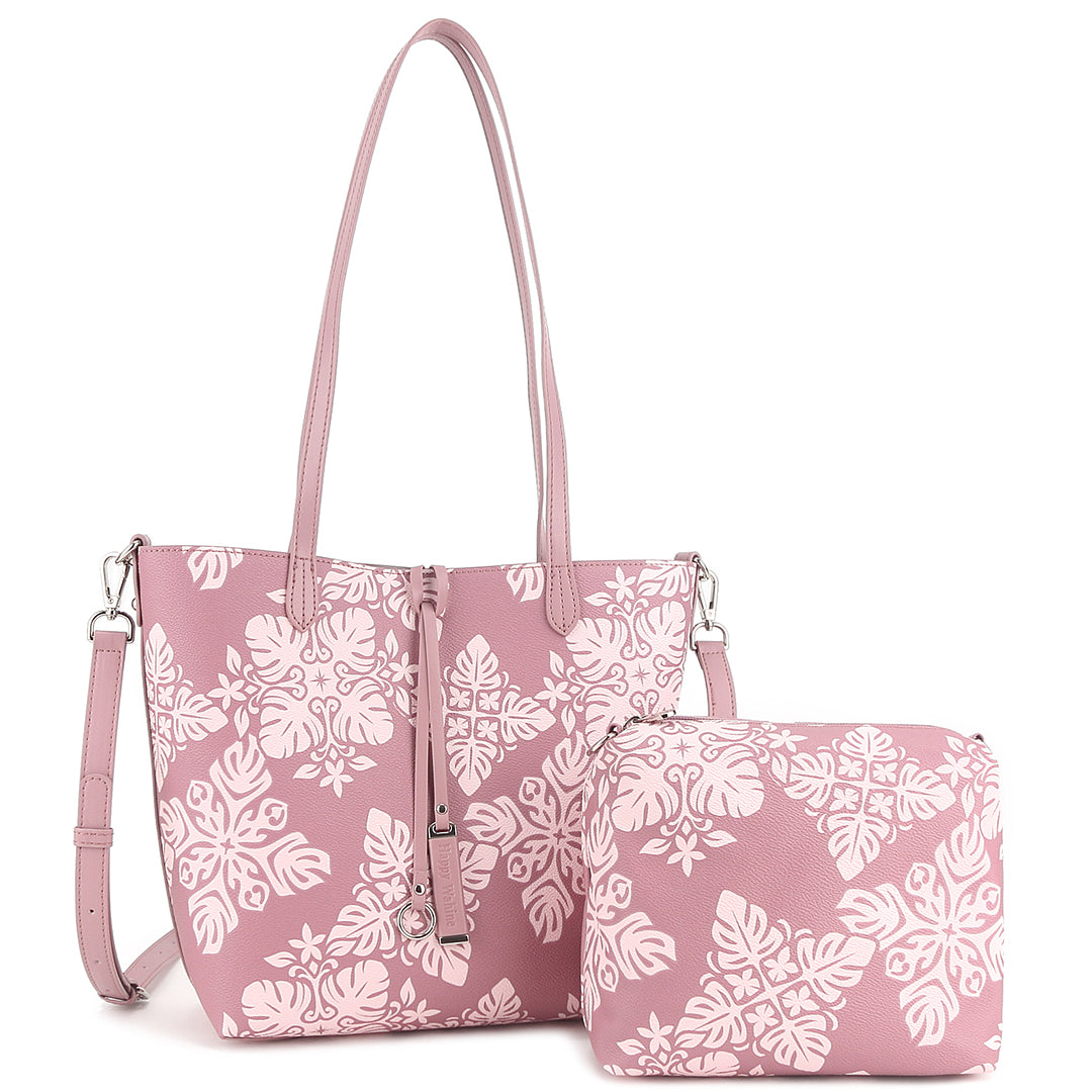 Reversible Tote Nancy Small Quilt Dusty Rose
