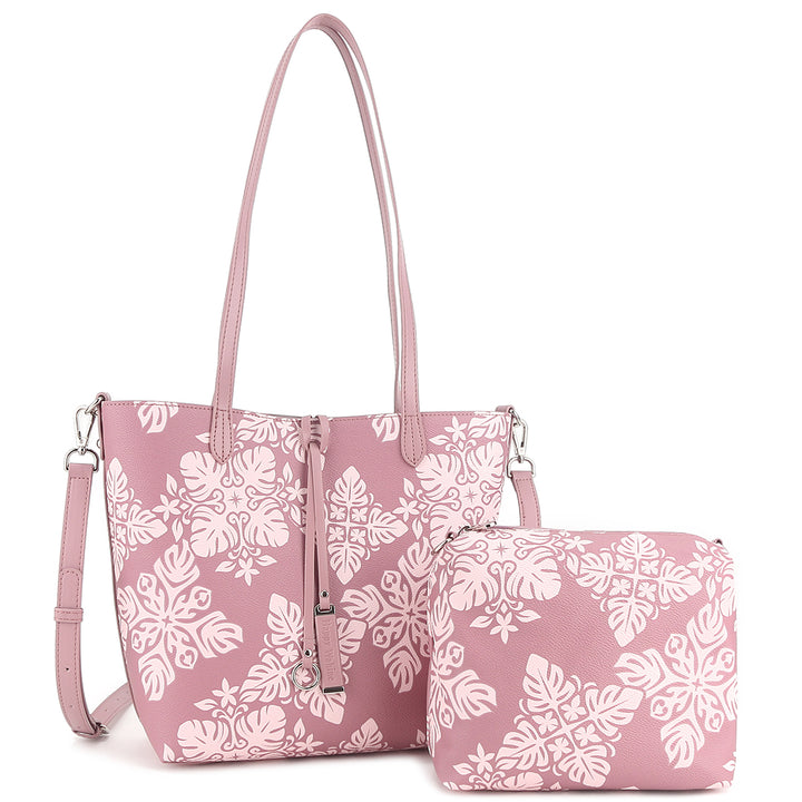 Reversible Tote Nancy Small Quilt Dusty Rose