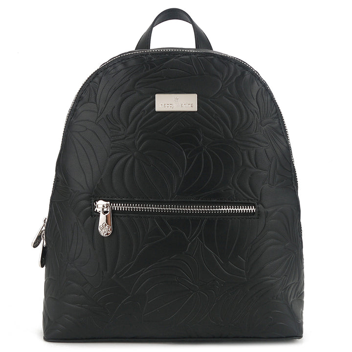 Backpack Tiffany Anthurium Embossed Black