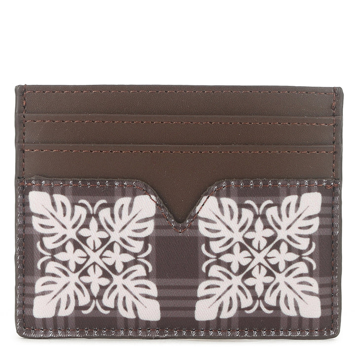 Card Case Meilany Quilt Palaka Brown