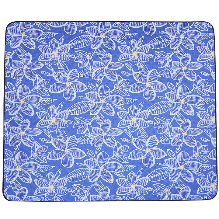 Beach Mat Plumeria Blue