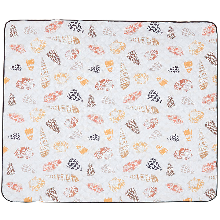 Beach Mat Cone Shells White