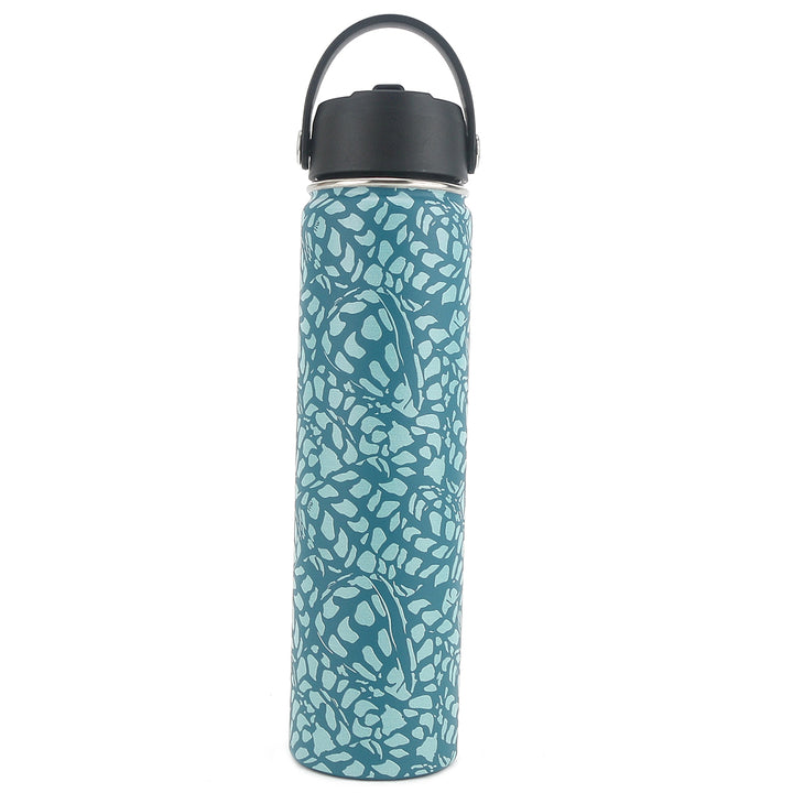 Insulated Water Bottle 24oz Hebrew Shells Teal