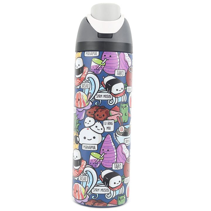 Insulated Water Bottle 24oz Snap Craving Hawaii Blue