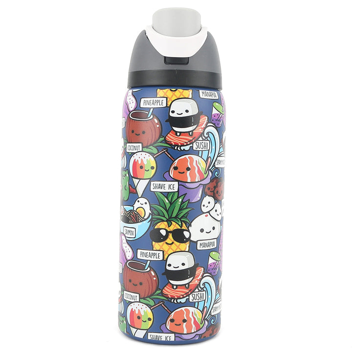 Insulated Water Bottle 32oz Snap Craving Hawaii Blue