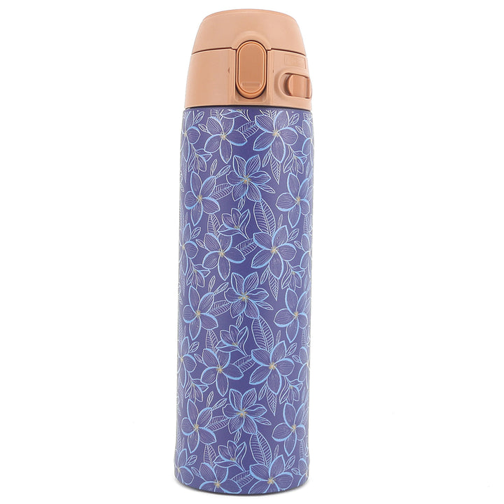 Insulated Water Bottle 15oz Plumeria Blue