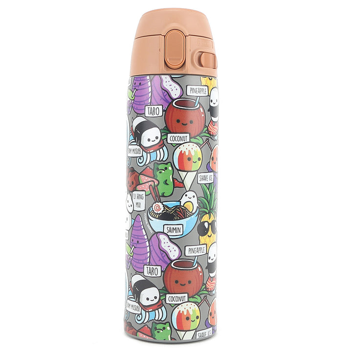 Insulated Water Bottle 15oz Craving Hawaii Grey