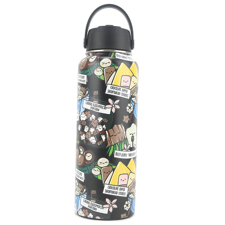 Insualted Water Bottle 40oz Local Snacks Black