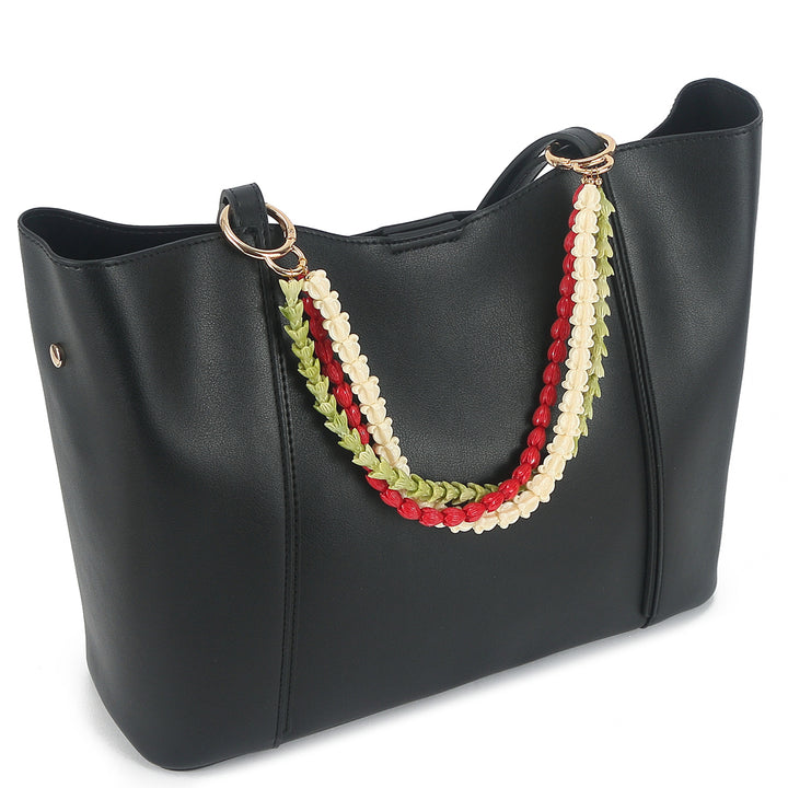 Lei Deco Charm 3-std Crown White Green Pikake Red Pakalana Green