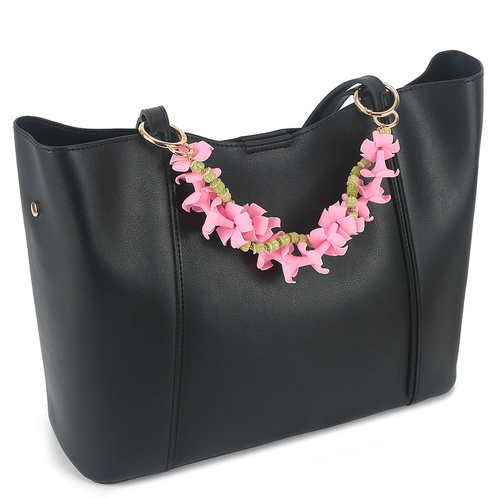 Lei Deco Charm 2-std Puakenikeni Pink Pikake Green 13.5"