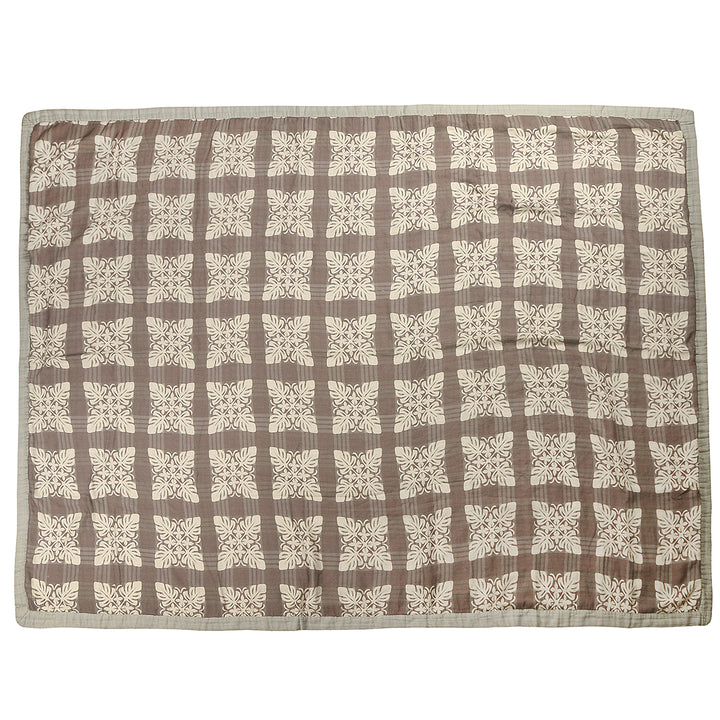 Luxury Bamboo Blanket Quilt Palaka Brown